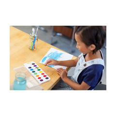 Crayola 16ct Kids Non-toxic Watercolor Paints with Brush, Washable Tempera, School Supplies for Kids, Art Classroom Essentials, Gift, Ages 3+