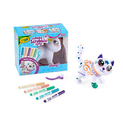 Crayola Scribble Scrubbie Jumbo Pet Cat- Jenny: Drawing & Coloring Kit, Markers, Christmas, Ages 3+