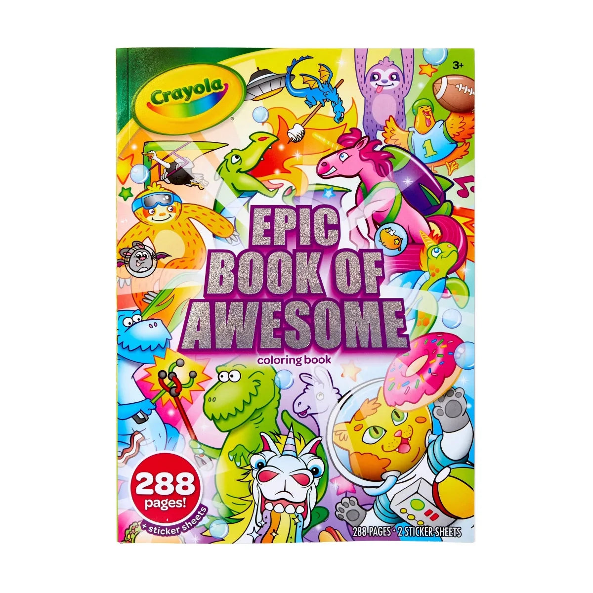 Crayola 288pg Epic Book of Awesome Coloring Book: Cool & Creative Crayon Pages for Kids, Ages 3+