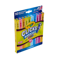 Crayola 10ct Clicks Retractable Washable Markers