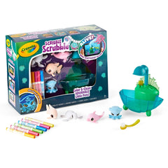 Crayola Scribble Scrubbie Ocean Glow Lagoon: Washable Marker Craft Kit for Kids, Non-Toxic, Ages 3+