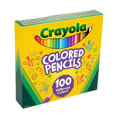 Crayola 100ct Colored Pencil Set, Art School Supplies, Classroom Must Haves, Gifts for Teachers and Kids, Ages 5+