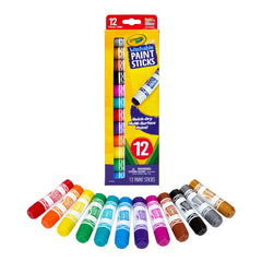 Crayola 12ct Washable Paint Sticks: Non-Toxic Kids' Craft Paint, Water-Based Acrylic, Multicolored, Ages 3+