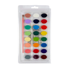 Crayola 24ct Kids Watercolor Paints with Brush, Washable Tempera, School Supplies for Kids, Art Classroom Essentials, Gift, Ages 3+