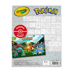 Crayola 28 Pages and Poster Pokemon Coloring Book 10"x8"